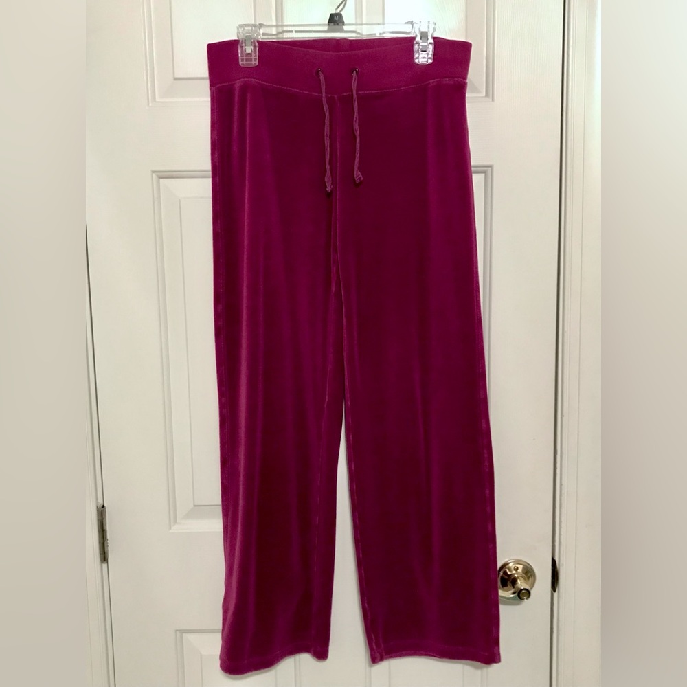 Old Navy magenta velour wide leg lounge pants or pj bottoms